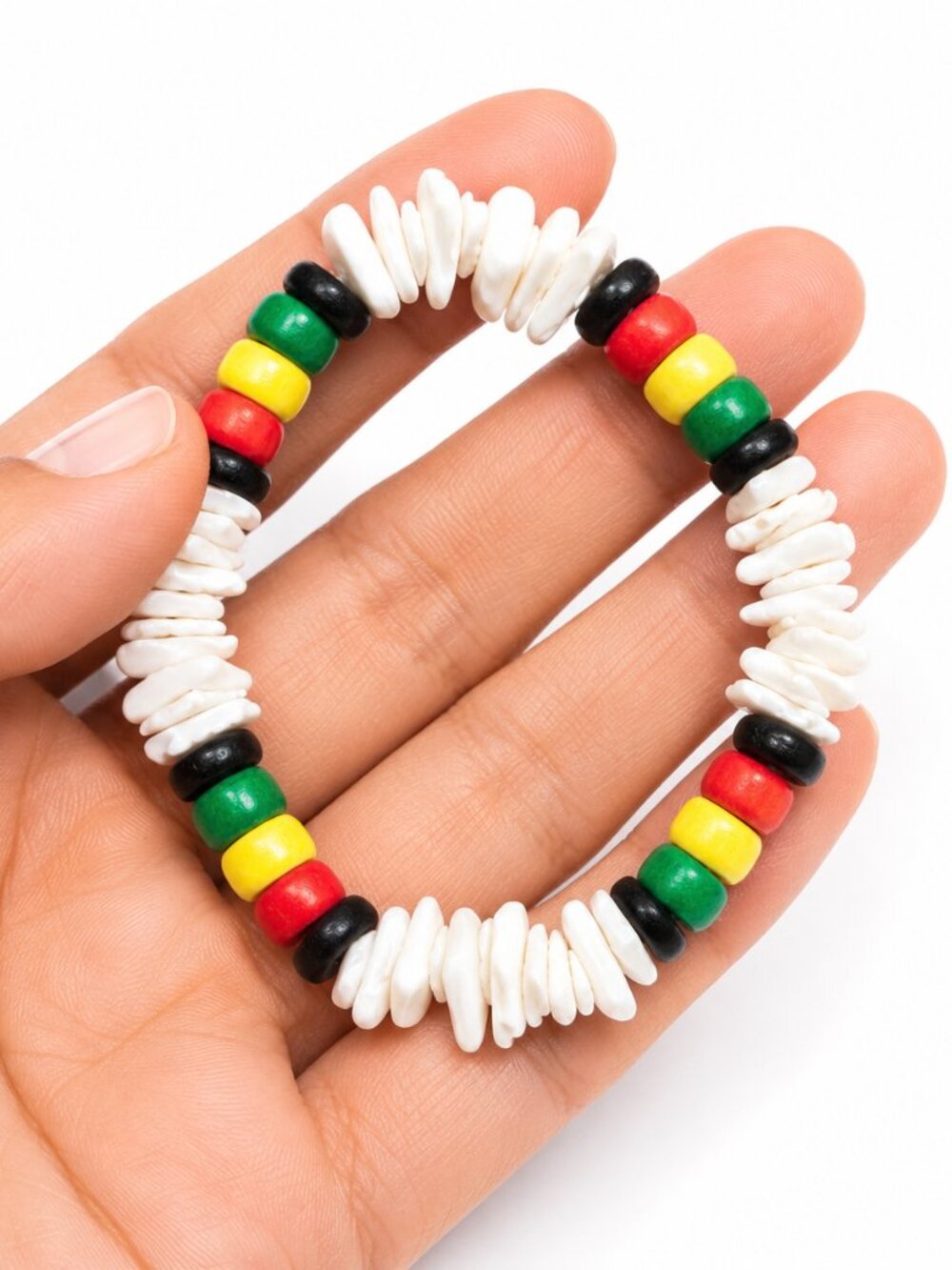African Bracelet Unisex Shell Chip Stretch Bracelet Beaded Bangle Jewelry Boho